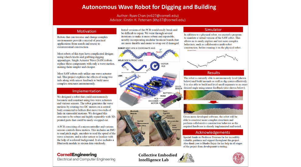 Poster Image of Autonomous Wave Robot for Digging 