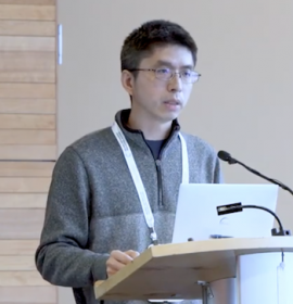 Zhiru Zhang gives a conference talk