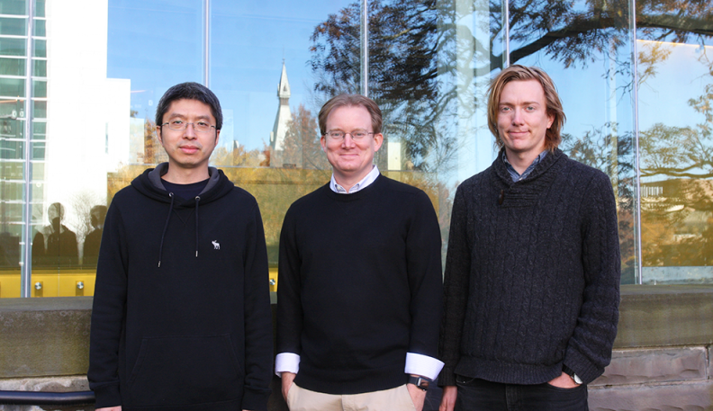 The Panorama project team includes Cornell faculty members (L-R) Zhiru Zhang (ECE), Christopher Batten (ECE), Adrian Sampson (CS) and Ed Suh (ECE, not pictured).