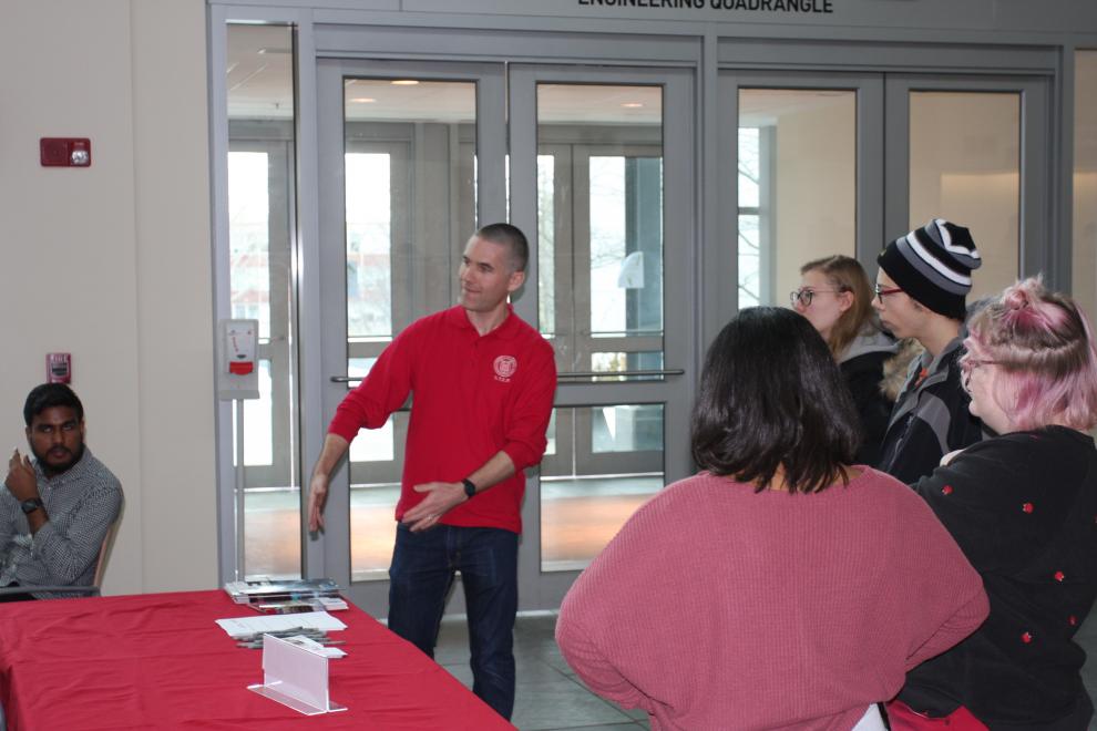 Kurt Sarsfield of Cornell STEP welcomes students